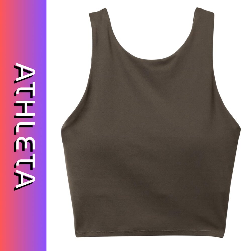 ATHLETA Conscious Crop Sports Bra Longline Top A-C